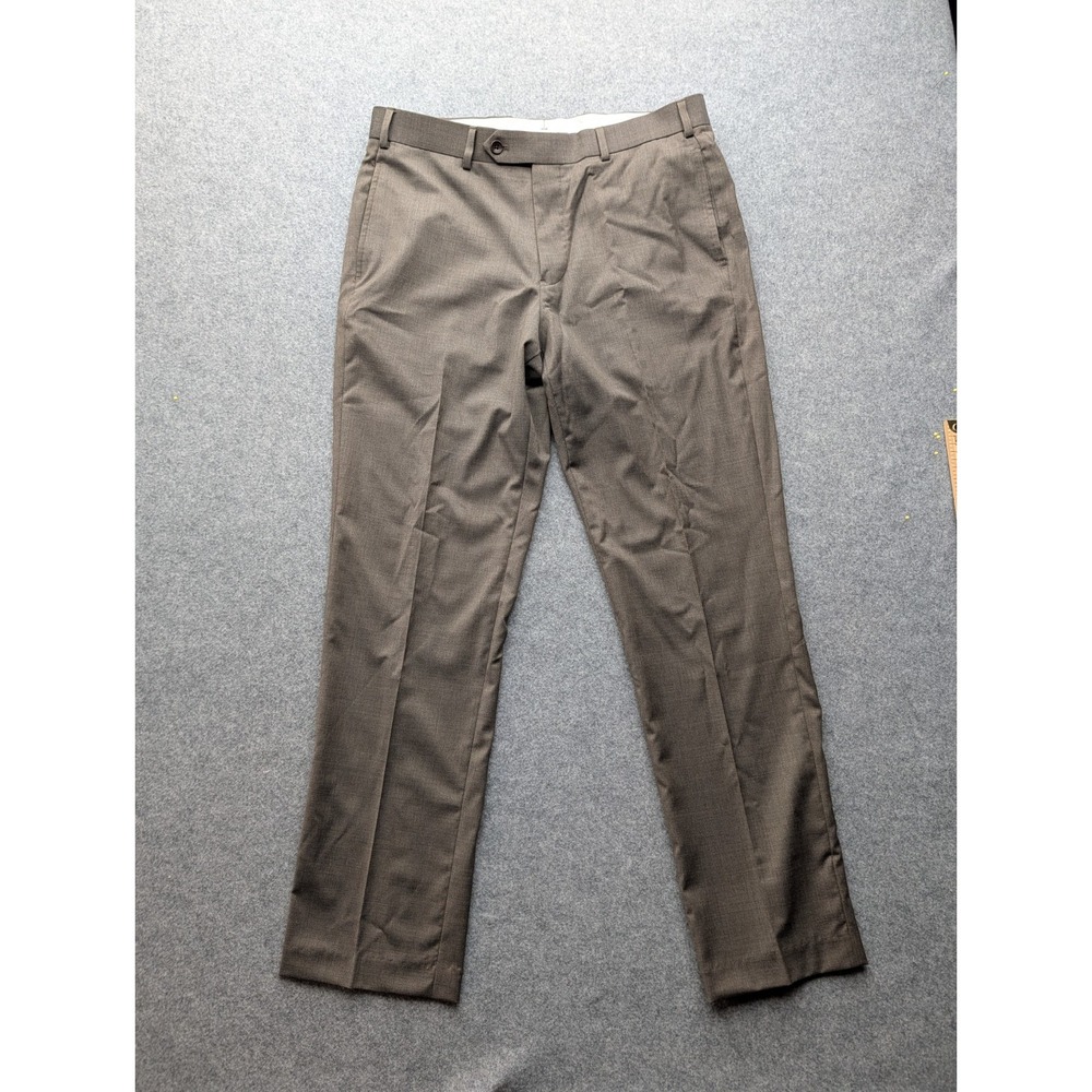 Brooks Brothers BrooksFlex Regent Fit Dress Pants Trousers Brown Mens 35x30
